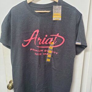 Ariat Work Rebar Strong Worldwide SS T Shirt Gray Women's Size XXL